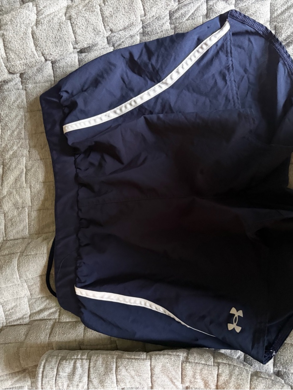 Under Armour Navy Shorts with White Accent